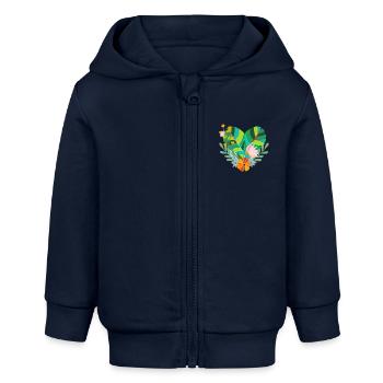 Umweltfreundliches Herz - Baby Organic Kapuzenjacke Baby Connector von Stanley/Stella - Navy - Vorne