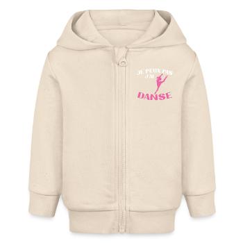 Ich kann nicht tanzen Frau Geschenk - Baby Organic Kapuzenjacke Baby Connector von Stanley/Stella - Natur - Vorne