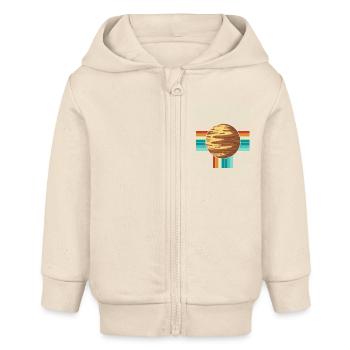 pluto vergiss nie Grafik - Baby Organic Kapuzenjacke Baby Connector von Stanley/Stella - Natur - Vorne
