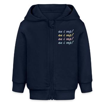 Lustige Meme-Grafik - Baby Organic Kapuzenjacke Baby Connector von Stanley/Stella - Navy - Vorne