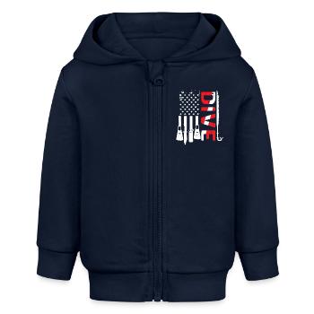 Scuba Dive Flag USA Drôle Graphique - Veste à capuche bébé bio Stanley/Stella - bleu marine - Devant
