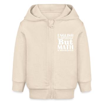 Mathématiques anglaises - Veste à capuche bébé bio Stanley/Stella - écru doux - Devant