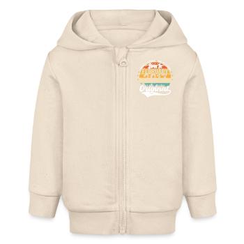 Geboren im Februar 2017 - Geburtstagsgeschenk - Baby Organic Kapuzenjacke Baby Connector von Stanley/Stella - Natur - Vorne