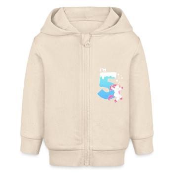 Schlittschuh Schlittschuhlaufen Eislauf - Baby Organic Kapuzenjacke Baby Connector von Stanley/Stella - Natur - Vorne