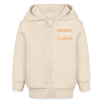 Krankenschwester mit Gourmet-Option - Baby Organic Kapuzenjacke Baby Connector von Stanley/Stella - Natur - Vorne
