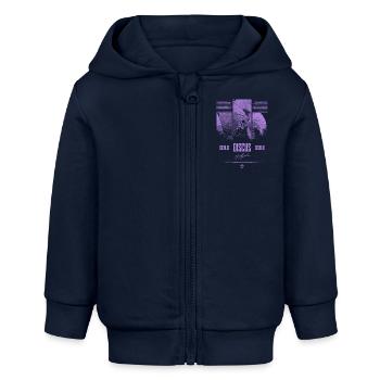 Diskusfisch Buntbarsch Aquarium Fischhalter - Baby Organic Kapuzenjacke Baby Connector von Stanley/Stella - Navy - Vorne
