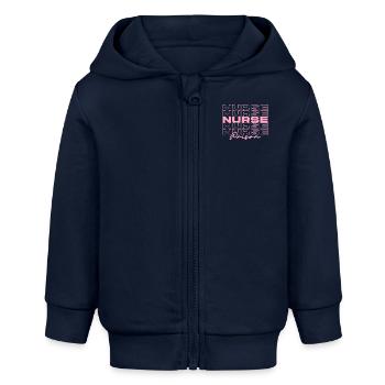 Gefängniskrankenschwester Krankenschwestern Stilvoll - Baby Organic Kapuzenjacke Baby Connector von Stanley/Stella - Navy - Vorne