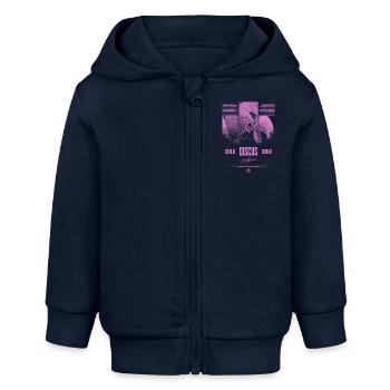 Diskusfisch Buntbarsch Aquarium Fischhalter - Baby Organic Kapuzenjacke Baby Connector von Stanley/Stella - Navy - Vorne