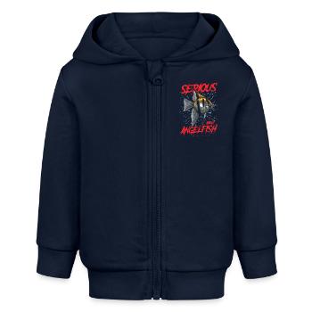 Ernsthaft im Bereich Diskusfische seit 1961 - Baby Organic Kapuzenjacke Baby Connector von Stanley/Stella - Navy - Vorne