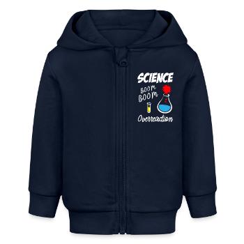 Réaction excessive de la science - Veste à capuche bébé bio Stanley/Stella - bleu marine - Devant