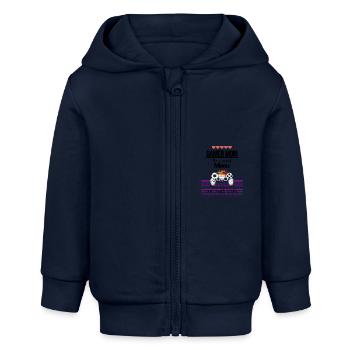 Meilleur cadeau de fête des mères maman Gamer Mom - Veste à capuche bébé bio Stanley/Stella - bleu marine - Devant