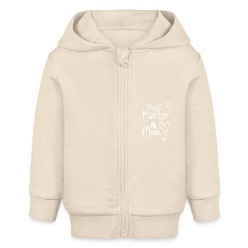 Meilleur cadeau de fête des mères de maman puzzle maman - Veste à capuche bébé bio Stanley/Stella - écru doux - Devant