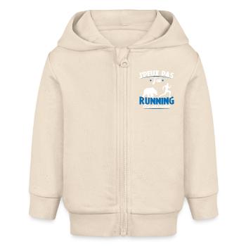 Je Peux Pas J ai Running Et Je Suis Motivé - Veste à capuche bébé bio Stanley/Stella - écru doux - Devant