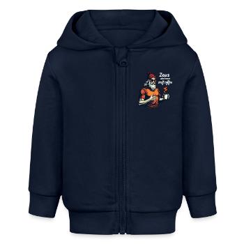 Zeus also brews craft coffee! - Baby Organic Kapuzenjacke Baby Connector von Stanley/Stella - Navy - Vorne