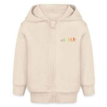 Ich kann nicht Baseball haben - Baby Organic Kapuzenjacke Baby Connector von Stanley/Stella - Natur - Vorne