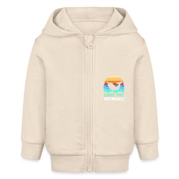 Narwal - Baby Organic Kapuzenjacke Baby Connector von Stanley/Stella - Natur - Vorne
