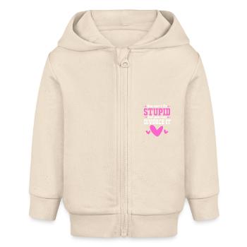 Scheidung - Baby Organic Kapuzenjacke Baby Connector von Stanley/Stella - Natur - Vorne