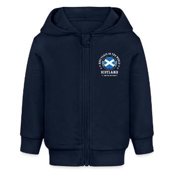 Écosse - Veste à capuche bébé bio Stanley/Stella - bleu marine - Devant
