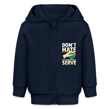 Just Appreciate My Serve - Baby Organic Kapuzenjacke Baby Connector von Stanley/Stella - Navy - Vorne