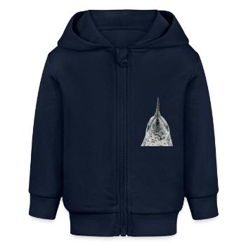 Narval - Veste à capuche bébé bio Stanley/Stella - bleu marine - Devant