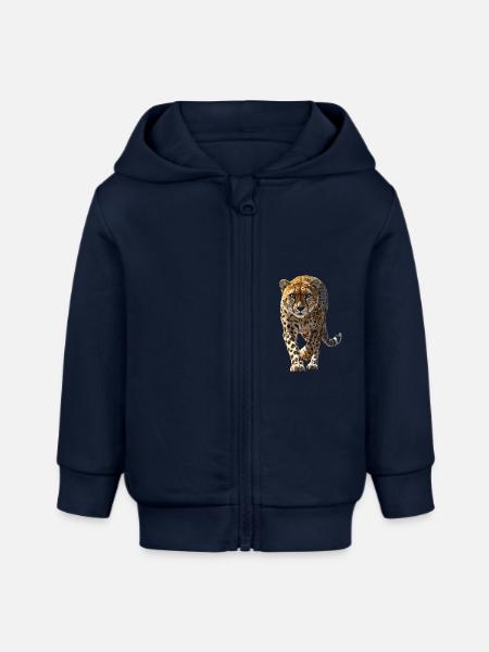 Gepard - Baby Organic Kapuzenjacke Baby Connector von Stanley/Stella - Navy