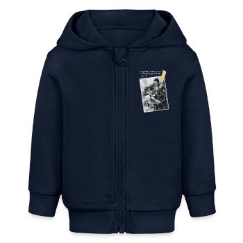 Gitarrist Gitarrist spielt Gitarre Geschenk - Baby Organic Kapuzenjacke Baby Connector von Stanley/Stella - Navy - Vorne
