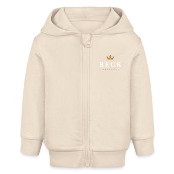 Beck Original Familienlogo - Baby Organic Kapuzenjacke Baby Connector von Stanley/Stella - Natur - Vorne