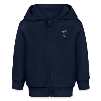 Jalousie Witzig Origami - Veste à capuche bébé bio Stanley/Stella - bleu marine - Devant