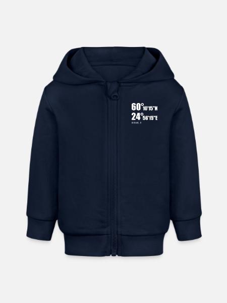 Helsinki - Baby Organic Kapuzenjacke Baby Connector von Stanley/Stella - Navy