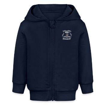 Hovawart - Baby Organic Kapuzenjacke Baby Connector von Stanley/Stella - Navy - Vorne