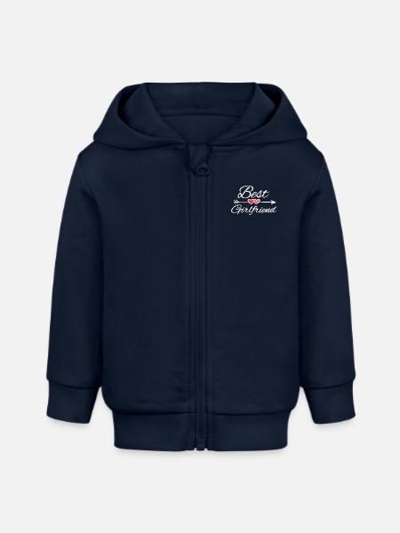 Best girlfriend - Baby Organic Kapuzenjacke Baby Connector von Stanley/Stella - Navy