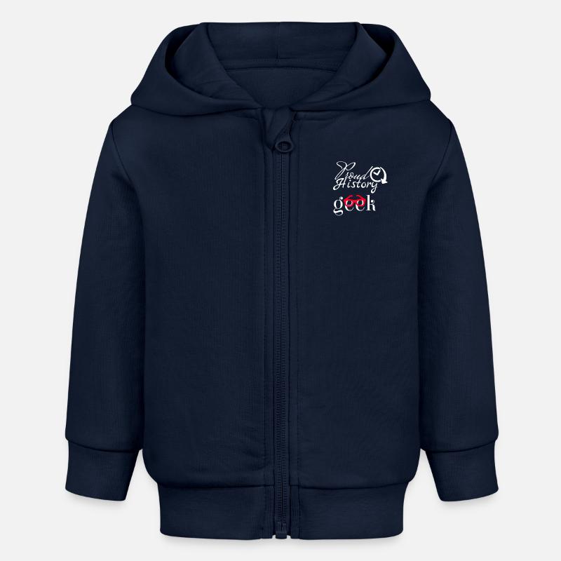 histoire - Veste à capuche bébé bio Stanley/Stella - bleu marine