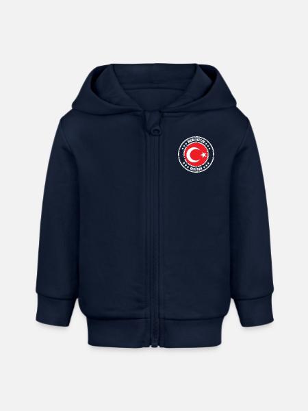 Memleketim GIRESUN - Baby Organic Kapuzenjacke Baby Connector von Stanley/Stella - Navy