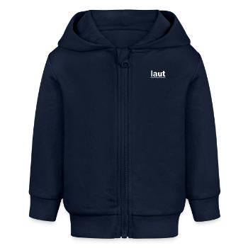 laut - Baby Organic Kapuzenjacke Baby Connector von Stanley/Stella - Navy - Vorne