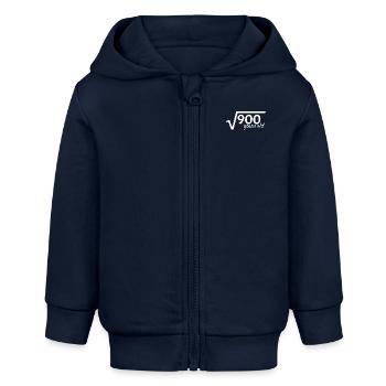 30 jahre alt Wurzel Mathe - Baby Organic Kapuzenjacke Baby Connector von Stanley/Stella - Navy - Vorne