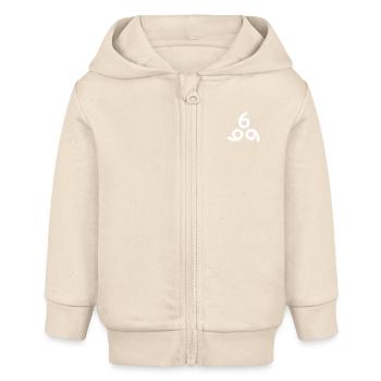 666 Satan symbol - Baby Organic Zip-up Hoodie by Stanley/Stella - soft Ecru - Front