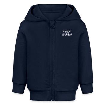 Dudelsack Dudelsackspieler Dudelsack Geschenk - Baby Organic Kapuzenjacke Baby Connector von Stanley/Stella - Navy - Vorne