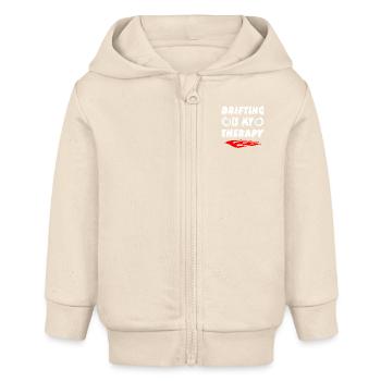 Voiture - Veste à capuche bébé bio Stanley/Stella - écru doux - Devant