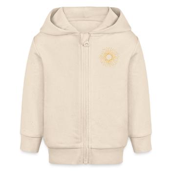 Universe Logo - Baby Organic Zip-up Hoodie by Stanley/Stella - soft Ecru - Front