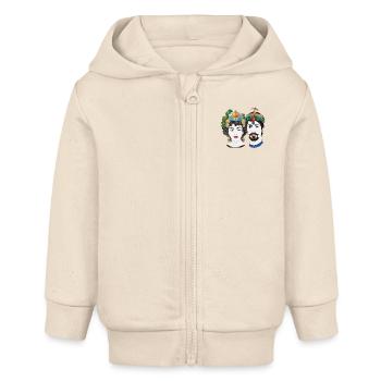 teste di moro - Baby Organic Kapuzenjacke Baby Connector von Stanley/Stella - Natur - Vorne
