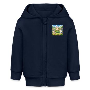 Conservez les carottes - Veste à capuche bébé bio Stanley/Stella - bleu marine - Devant