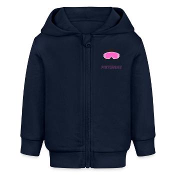 Après Ski Pistensau - Baby Organic Kapuzenjacke Baby Connector von Stanley/Stella - Navy - Vorne