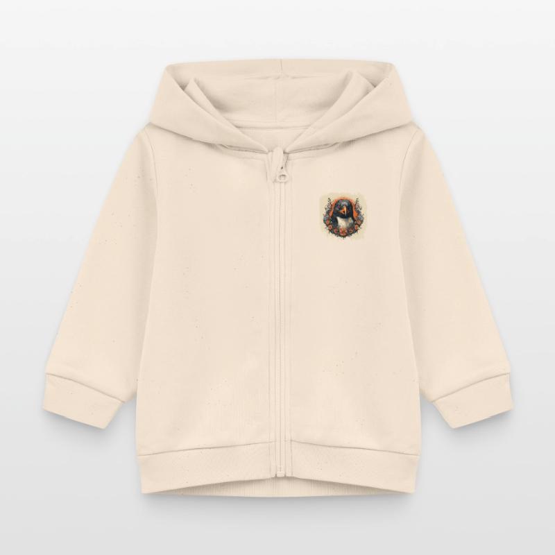 Pingouin dansant présente déclaration Cool Veste à capuche bébé bio Stanley/Stella