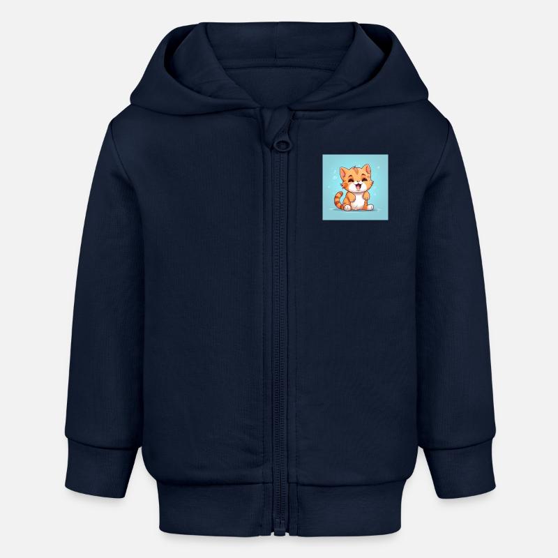 Pattes de velours - Veste à capuche bébé bio Stanley/Stella - bleu marine