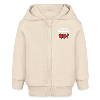 Avant que vous ne demandiez : Non - Veste à capuche bébé bio Stanley/Stella - écru doux - Devant
