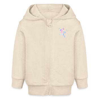 Meerjungfrau zum 1. Jahrestag - Baby Organic Kapuzenjacke Baby Connector von Stanley/Stella - Natur - Vorne