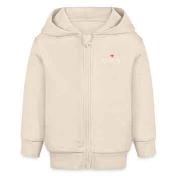 Händchen halten - Baby Organic Kapuzenjacke Baby Connector von Stanley/Stella - Natur - Vorne