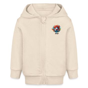 Wortspiel - Clownfisch - Baby Organic Kapuzenjacke Baby Connector von Stanley/Stella - Natur - Vorne