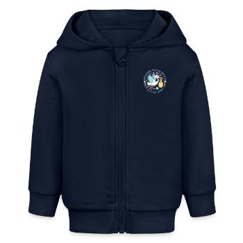 Storch Glückskind - Baby Organic Kapuzenjacke Baby Connector von Stanley/Stella - Navy - Vorne
