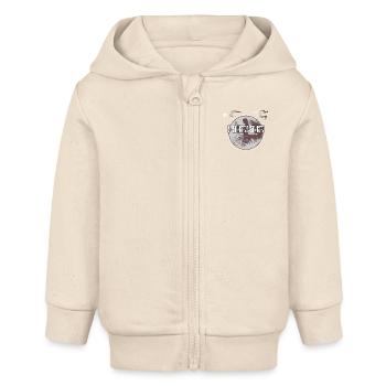 Wellenreiten Windkind - Baby Organic Kapuzenjacke Baby Connector von Stanley/Stella - Natur - Vorne